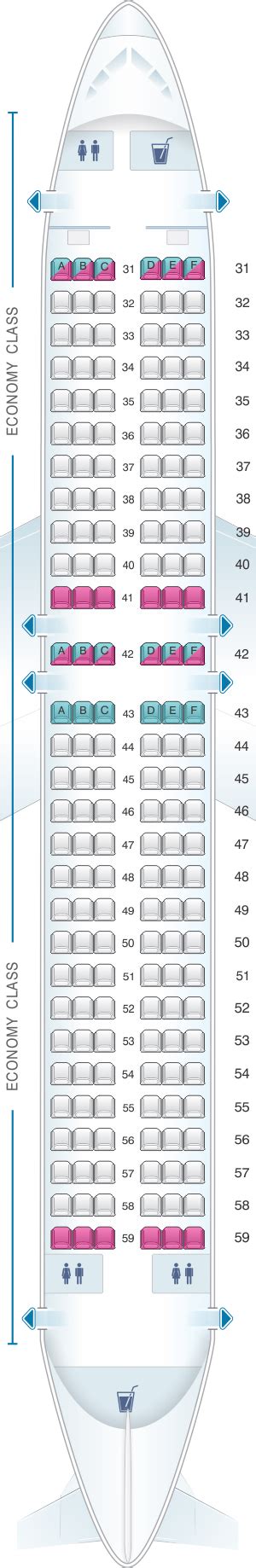 Seat Map Thai Airways International Airbus A320 200 320 Seatmaestro