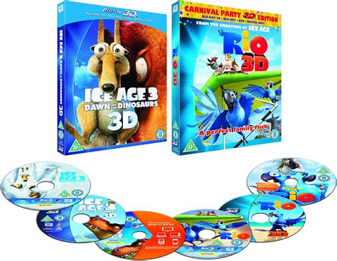 Rio Ice Age 3 Double Pack Blu Ray 3d Blu Ray Dvd Digital Copy
