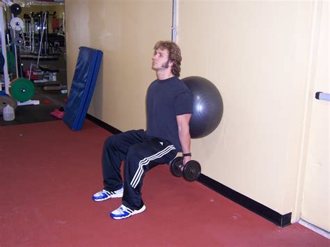 How To Perform The Ball Squat Curl Press Exercise By Dallas Personal