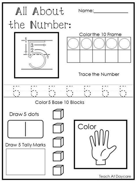 20 Printable All About The Numbers 1 20 Worksheets Etsy Numbers