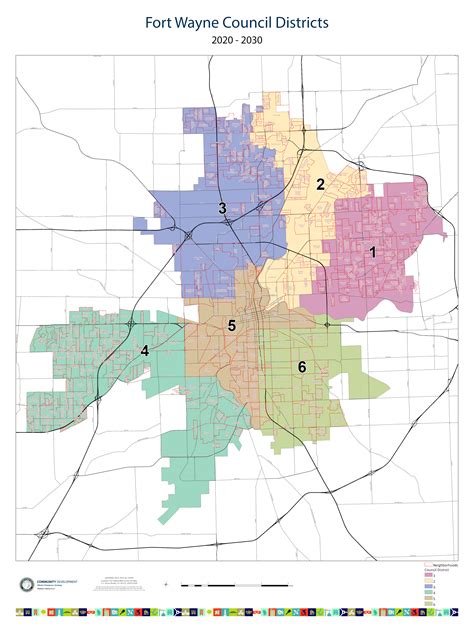 Council District Map Districts Through 2030 Census City Of Fort Wayne