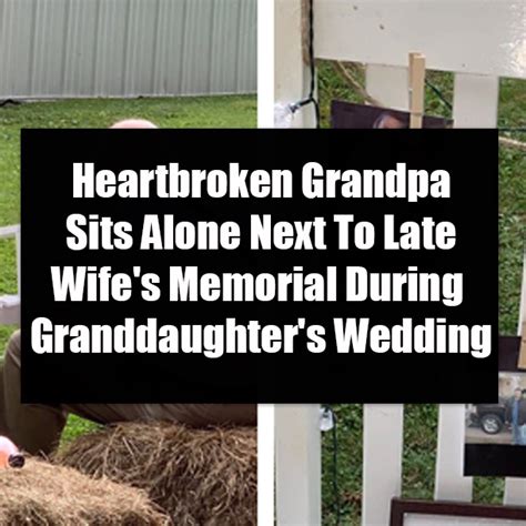 Heartbroken Grandpa Sits Alone Next To Late Wifes Memorial During