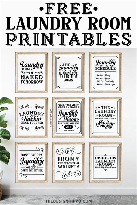 Farmhouse Style Free Printables To Decorate Your Laundry Room These