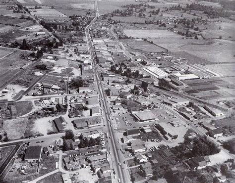 Aerial View Of Langley City In 1959 In British Columbia