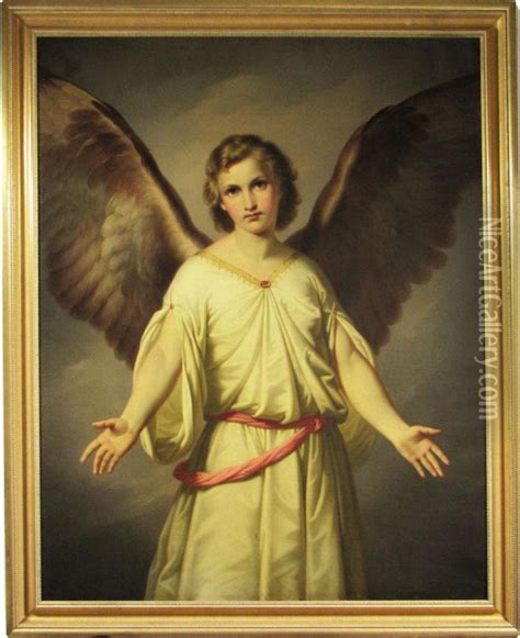 Archangel Gabriel Oil Painting Reproduction By Paul Emil Jacobs
