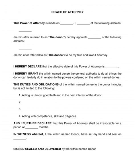 Have you designated your power of attorney to your agent? Power of Attorney - Sample Template - Word and PDF