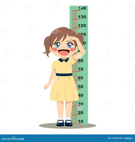 Girl Height Ruler Stock Vector Illustration Of Person 117627729