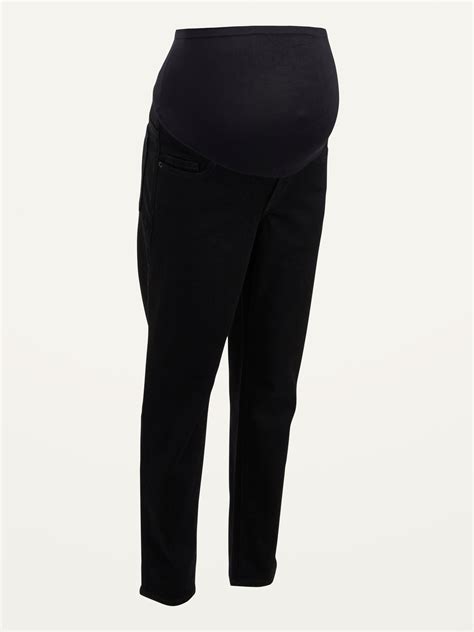 Maternity Full Panel Og Straight Black Jeans Old Navy