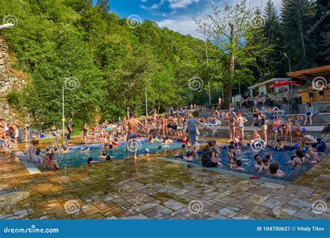 Borjomi Georgia 07 August 2017 Thermal Hot Springs Pool In B