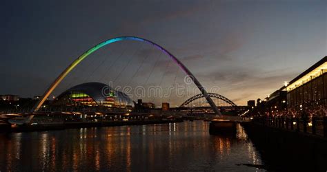 Millenium Bridge Newcastle Upon Tyne Editorial Photo Image Of