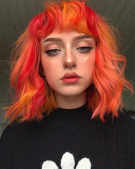 Dramatic Hair Colors Peach Hair Colors Hair Color Orange Hair Dye