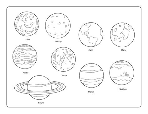 Solar System Cutouts Printable
