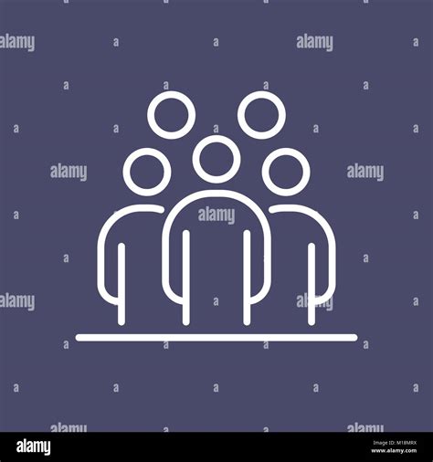 Group Of People Business People Icon Simple Line Flat Illustration