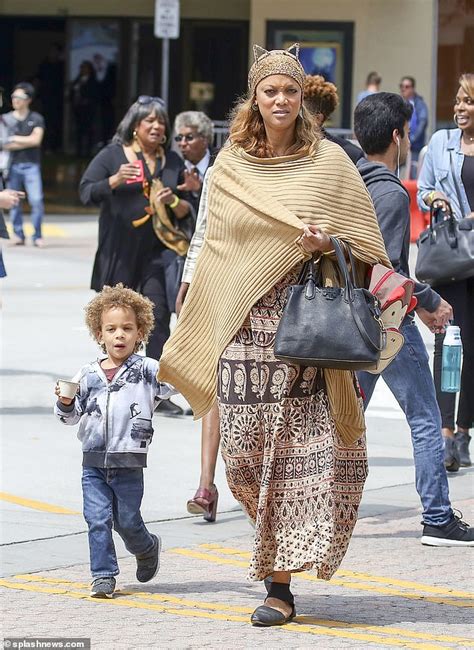 Tyra Banks Is A Doting Mom As She Takes Son York Three To The Secret Life Of