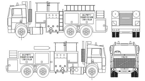 Detail Drawing Of Truck Blocks 2d View In Autocad Cadbull