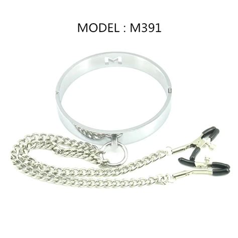 stainless steel female collar nipple clamps sexy toys bdsm bondage restraints toys fetish erotic