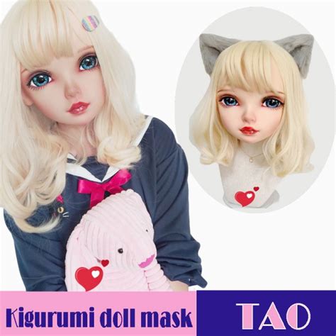 Taocrossdress Sweet Girl Resin Half Head Female Kigurumi Mask With