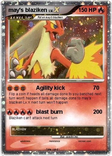 Pokémon May S Blaziken 3 3 Agility Kick My Pokemon Card