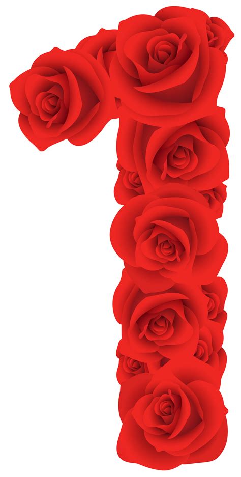 Red Roses Number One Png Clipart Image Gallery Yopriceville High Quality Free Images And