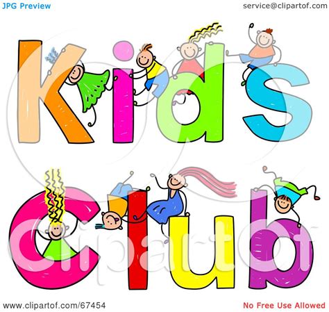 Royalty Free Rf Clipart Illustration Of Children With Kids Club Text