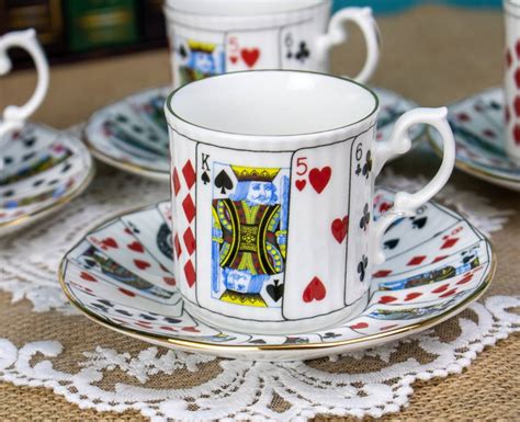 Kitchen Dining Set Of Demitasse Teacups And Saucers Tea Cups Sets