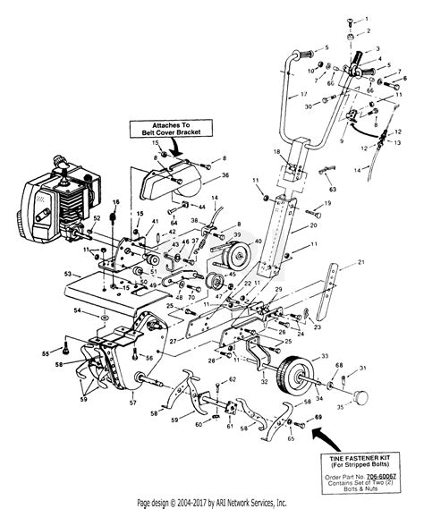 Mtd 212 020 000 1992 Parts Diagram For Tiller Assembly