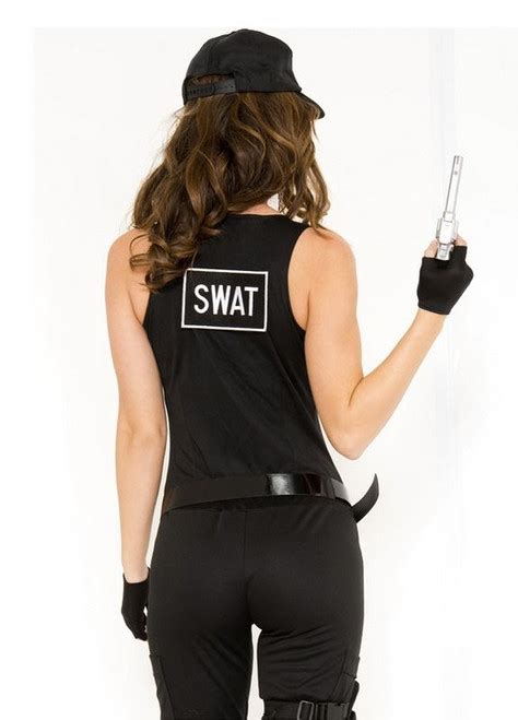 Sexy Swat Babe Cop Costume Spicy Lingerie