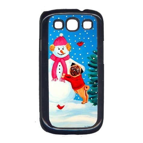 Carolines Treasures 7115galaxysiii Snowman With Pug Cell Phone Cover