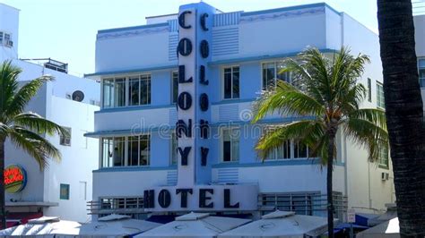 Colony Hotel At Ocean Drive Miami Beach Miami Usa April 10 2016