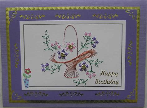 Floral cross stitch greeting card for relatives or friends with a lot of love. Stitched Card Patterns - Patterns Gallery