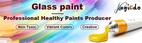 Magicdo 12 Colors Glass Paint With Palette Non Toxic Paint For Glass Glass Colour Use For