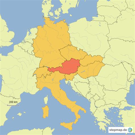 Im weiteren sinne verstehen wir auch die länder als nachbarländer, die in der nähe voneinander liegen. Österreich und seine Nachbarländer von Elmina - Landkarte ...