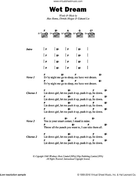 Romeo Wet Dream Sheet Music For Guitar Chords Pdf