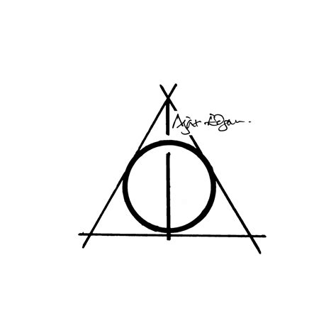 The Deathly Hallows Tattoo Design Le Drawing By Ajax Edgar Artmajeur