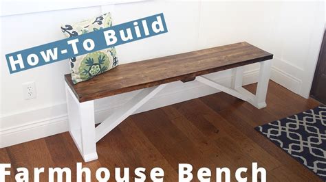How To Build A Farmhouse Bench Diy Project Woodworking Farmhouse