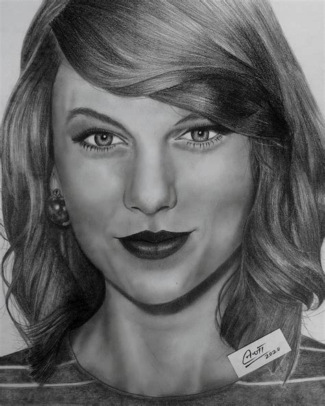 Taylor Swift Pencil Drawing
