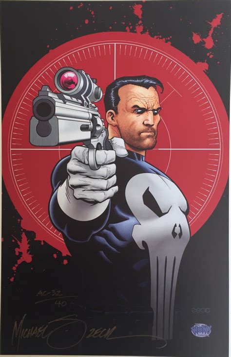 Mike Zeck Punisher 2014 Big Wow Print And Punisher 2 Variant In Charles