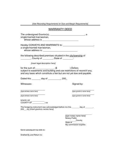 Deed Template Free Free Printable Documents