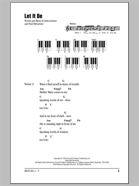 Let It Be Sheet Music Direct