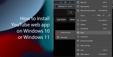 How To Install Youtube Web App In Windows 11 And Windows 10