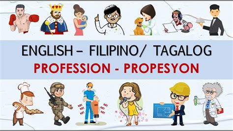 Profession Propesyon Compilation Part 1 4 English Filipino