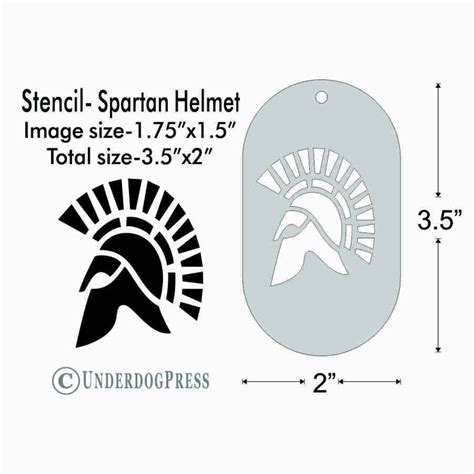 Stencil Spartan Helmet Medium Etsy