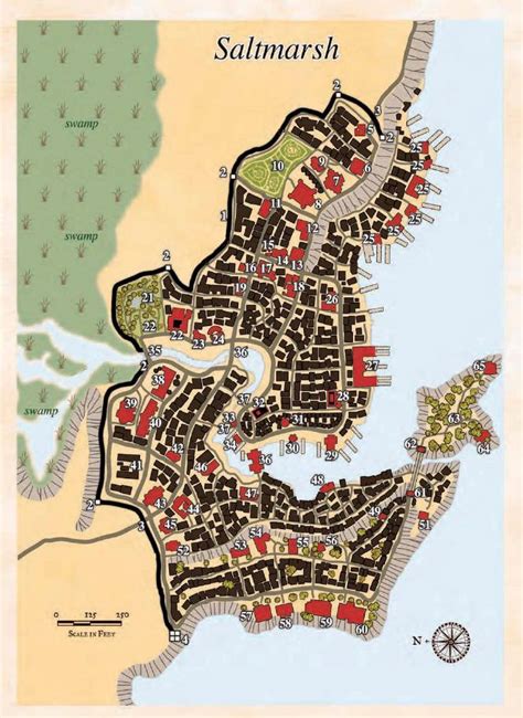 The Town Of Saltmarsh Fantasy World Map Fantasy City Map Dnd World Map
