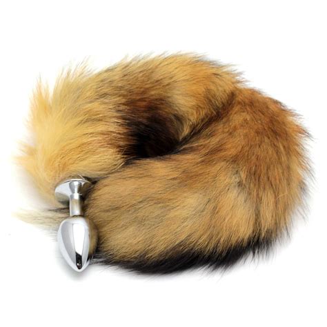 1x Metal Anal Toy Butt Plug Fox Tail Butt Plug Insert