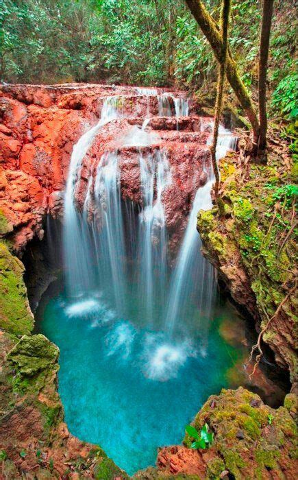 Turquoise Waterfall In Brazil Breathtaking Places Waterfall