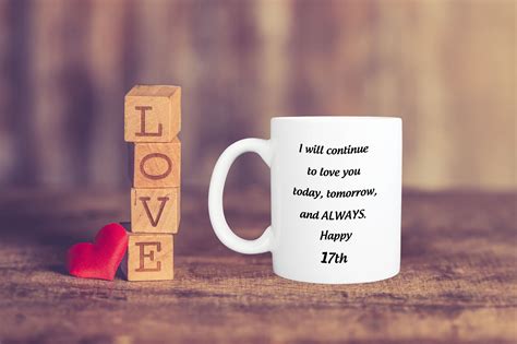 We have put together some ideas for this young silver anniversary to help you find the perfect gift. 17 Anniversary Gifts For Wife, 17th Wedding Anniversary Gift For Her, 17 Years Jubilee Mug For ...