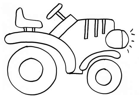 coloriage d un tracteur Tête à modeler