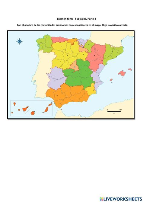 Ficha Del Mapa De Espana Para Primaria Fichas De Ciencias Sociales