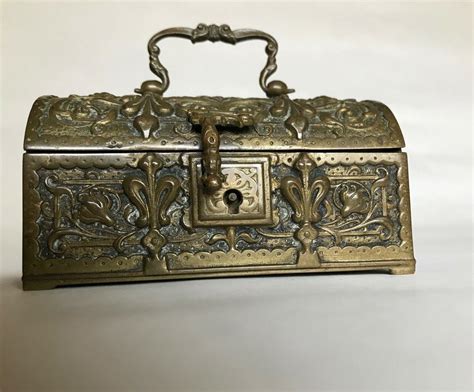 Antique Erhard And Sohne Bronze Brass Jewelry Trinket Box 1973614153