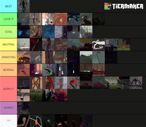 Rain World Creatures Ranked By How I Feel About Them Tier List